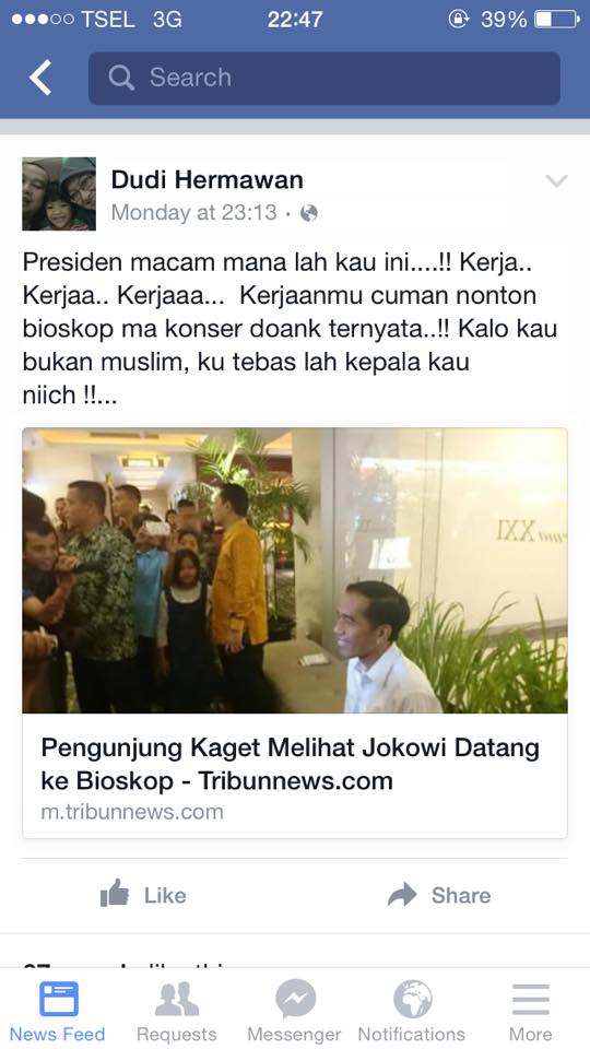 Status Facebookmu ya Harimaumu! Status Facebookmu ya Harimaumu!