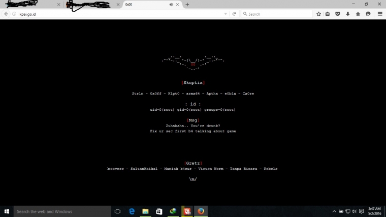 Heboh, Situs KPAI Diretas oleh Hacker Heboh, Situs KPAI Diretas oleh Hacker
