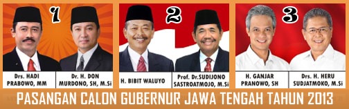 Tiga Banteng di Adu Pilgub Jateng 2013 Tiga Banteng di Adu Pilgub Jateng 2013