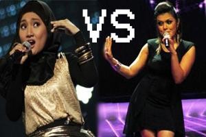 Pertarungan Fatin Shidqia Lubis VS Novita Dewi Marpaung dan Fatinistic VS Dwiners Pertarungan Fatin Shidqia Lubis VS Novita Dewi Marpaung dan Fatinistic VS Dwiners