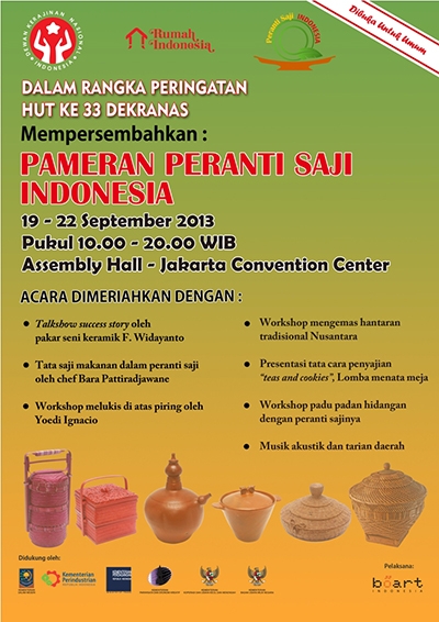 Pameran Peranti Saji 19-22 September 2013 JCC Jakarta Pameran Peranti Saji 19-22 September 2013 JCC Jakarta