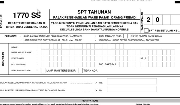 SPT Tahunan Bagi Pensiunan SPT Tahunan Bagi Pensiunan