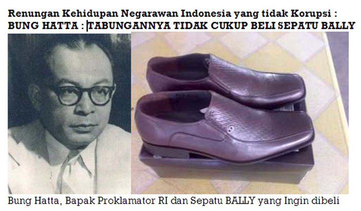 Keteladanan Bung Hatta dan Kisah Tak Mampu Beli Sepatu Bally Keteladanan Bung Hatta dan Kisah Tak Mampu Beli Sepatu Bally