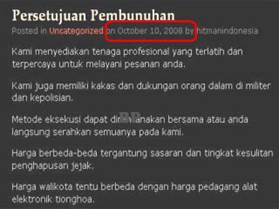 Mengintip Cara Blog Pembunuh Bayaran Menjalankan Bisnis Sintingya Mengintip Cara Blog Pembunuh Bayaran Menjalankan Bisnis Sintingya