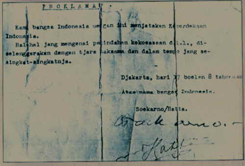 Naskah Proklamasi Kemerdekaan RI 1945 Naskah Proklamasi Kemerdekaan RI 1945