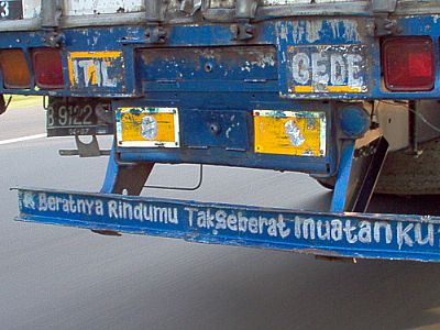 Macam-macam Tulisan dan Gambar Di Bak Truk Macam-macam Tulisan dan Gambar Di Bak Truk
