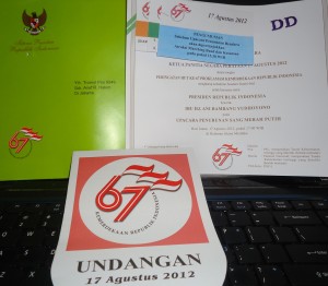 Undangan Upacara 17 Agustus 2012 di Istana Merdeka Undangan Upacara 17 Agustus 2012 di Istana Merdeka