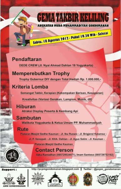 Semangat Takbir Kemerdekaan, Meriahkan Malam Lebaran di Jogja Semangat Takbir Kemerdekaan, Meriahkan Malam Lebaran di Jogja