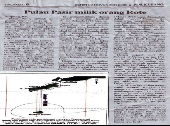 Pulau Pasir Milik Orang Rote Pulau Pasir Milik Orang Rote