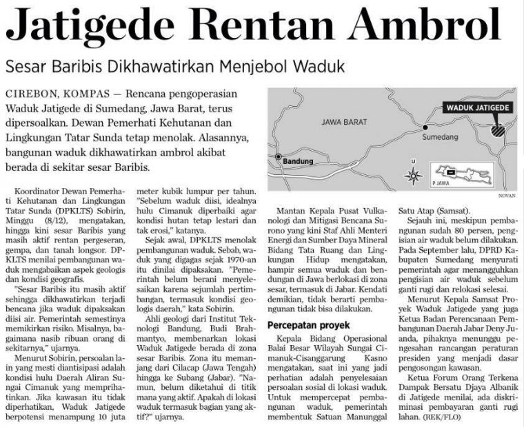 Waduk Jatigede Digenangi Bencana Sedunia