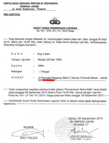 Contoh Surat Laporan Polisi Tentang Pencemaran Nama Baik Seputar Laporan Contoh Surat Laporan Polisi Tentang Pencemaran Nama Baik Seputar Laporan