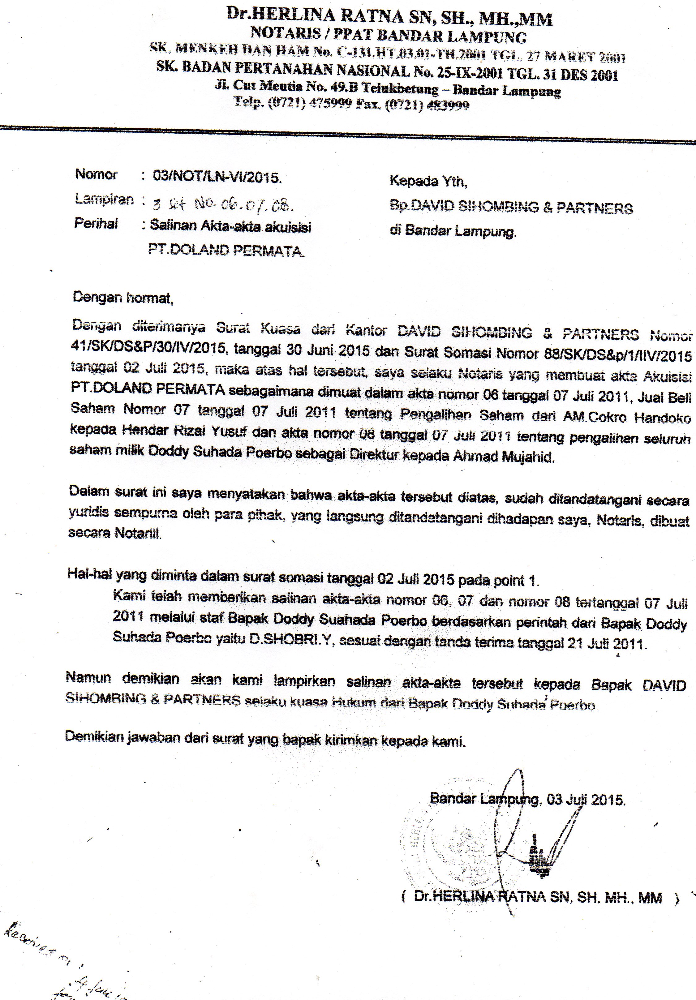 Contoh Perjanjian Kerjasama Notaris - Contoh Surat