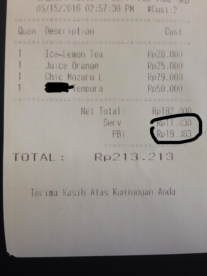 Jangan Kaget Bila Membayar Pajak Restoran (PB1) Seperti  Jangan Kaget Bila Membayar Pajak Restoran (PB1) Seperti