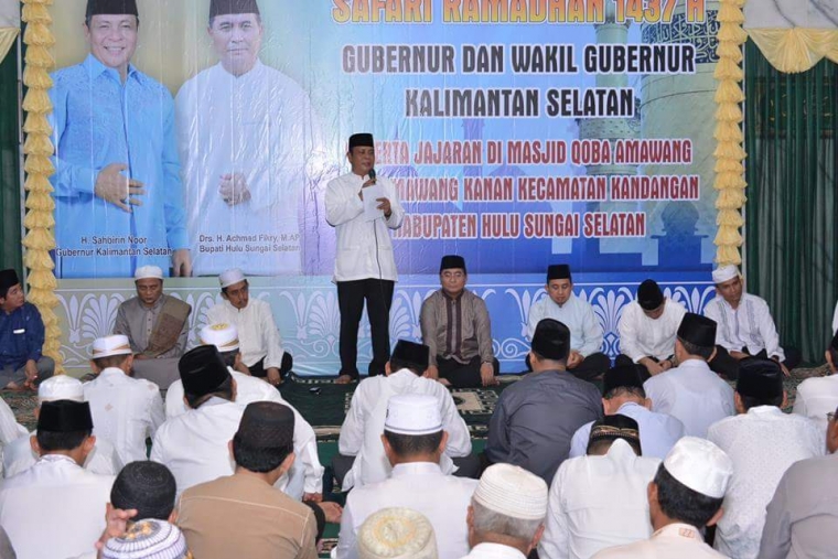 Safari Ramadhan 1437 H Gubernur Kalsel di Kabupaten Hulu Sungai Selatan