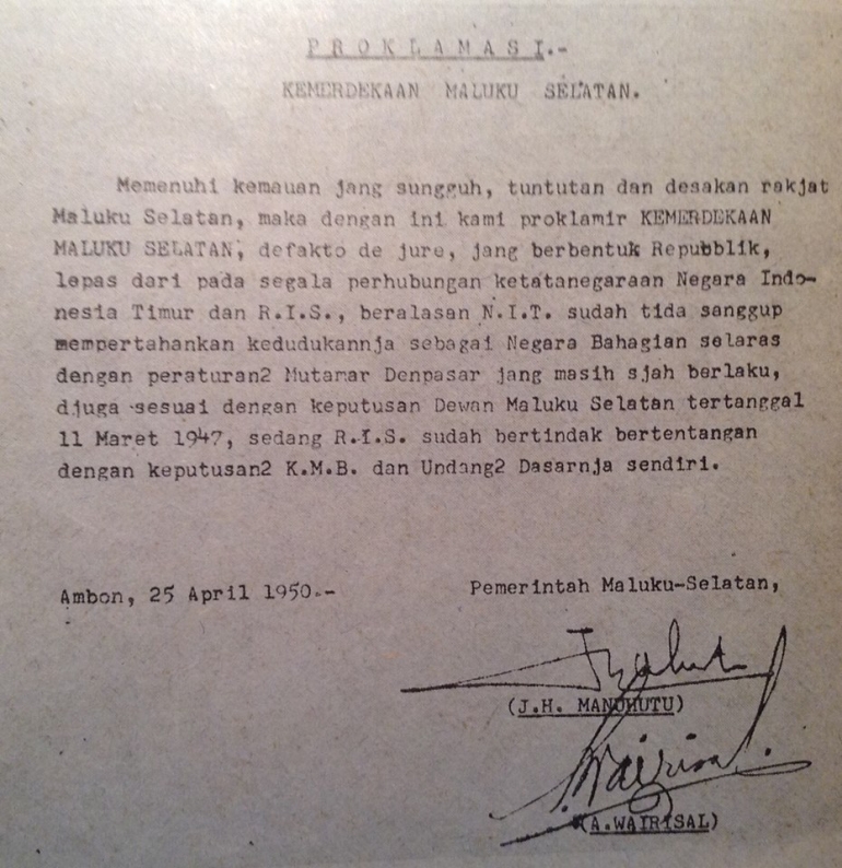 Melawan Amnesia Sejarah: Kabinet Republik Maluku Selatan (RMS), 1950 ...