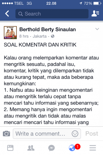 Mengomentari Pendapat Yang Terdapat Pada Teks - Berbagai Teks Penting