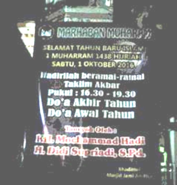 Selamat Tahun Baru 1 Muharram 1438 Hijriah oleh Thamrin Selamat Tahun Baru 1 Muharram 1438 Hijriah oleh Thamrin
