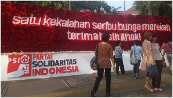 Image result for karangan bunga untuk ahok