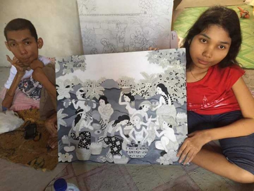 Perjuangan Kakak Beradik Disabilitas, Mulai Melukis, Jualan Kaos, sampai Menulis Buku Halaman 1 - Kompasiana.com