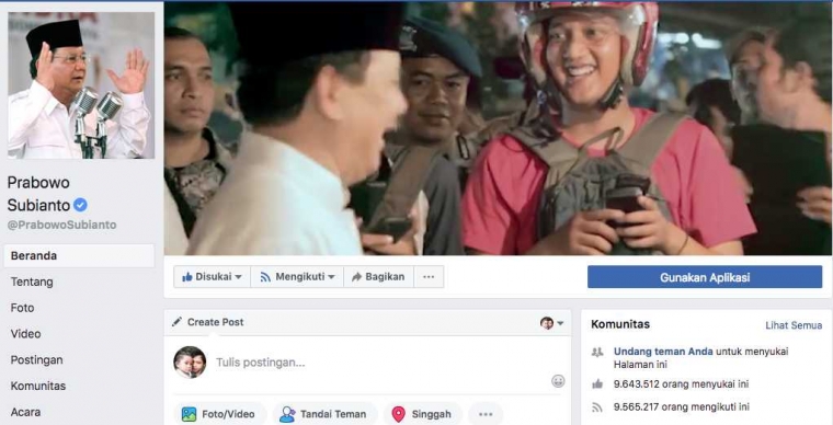 Prabowo Capres Pilihan Milenial