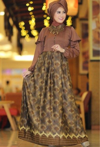 Model Baju Batik Dress Panjang Terbaru Untuk Remaja