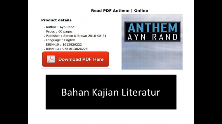 Analisis Literatur Anthem 2 Halaman All Kompasiana Com