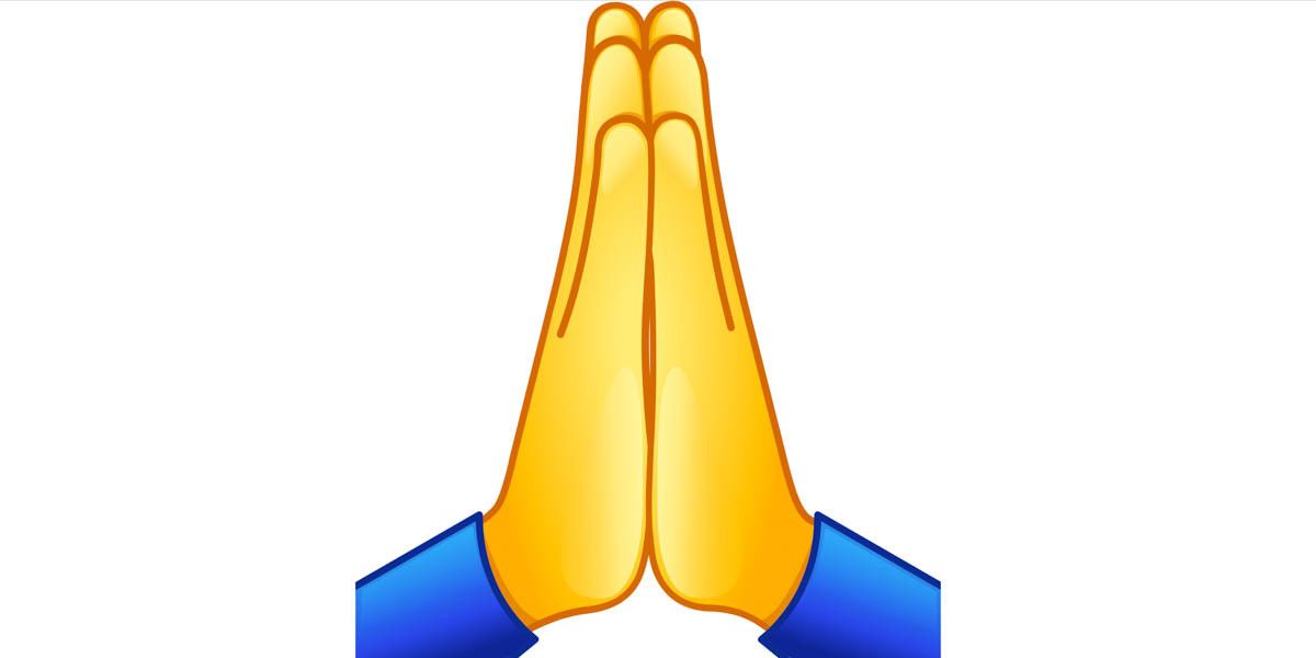 high five prayer emoji