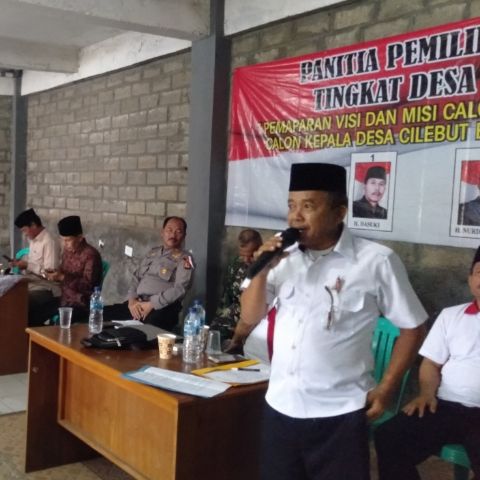 Pemaparan Visi dan Misi Muhadi sebagai Calon Kades Cilebut
