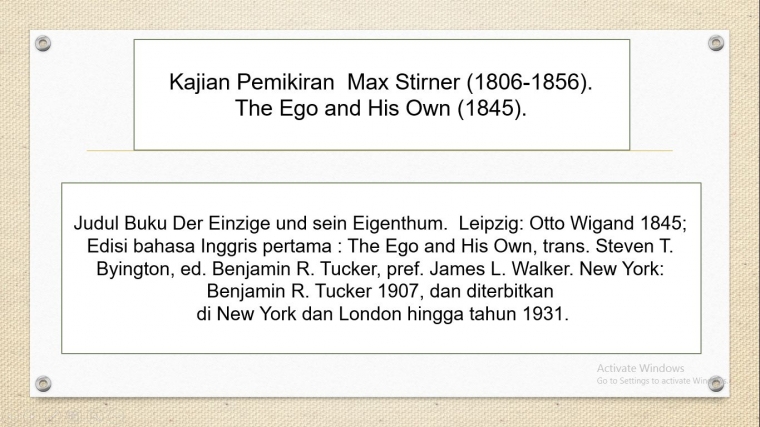 Kajian Literatur Max Stirner 1845 Halaman All Kompasiana Com