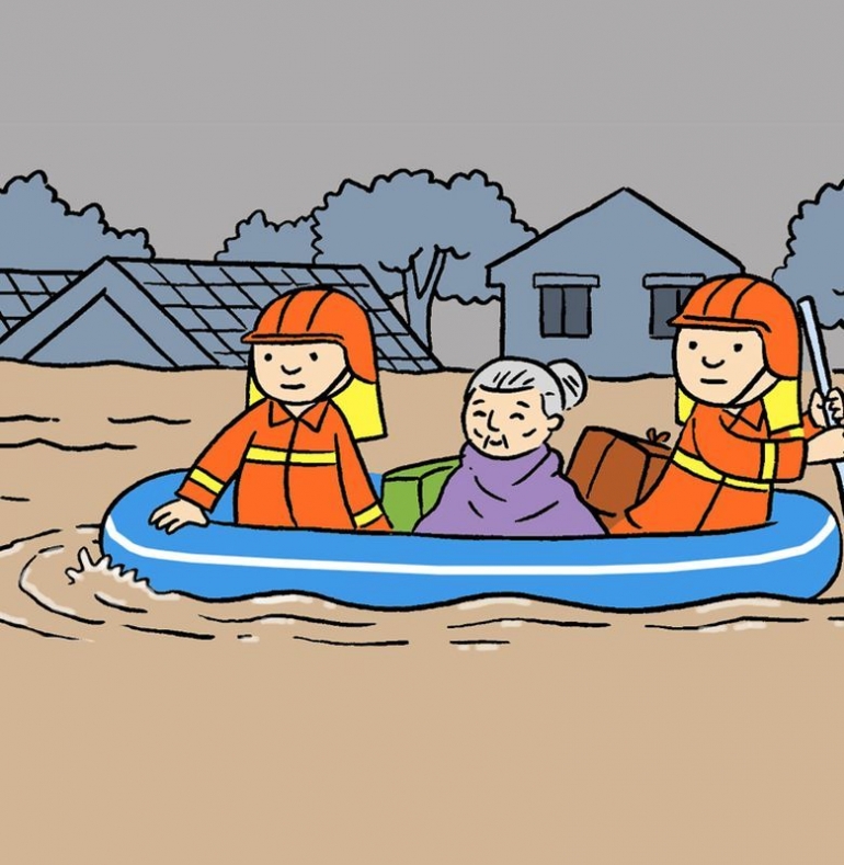 Gambar Kartun Bencana Banjir IMAGESEE