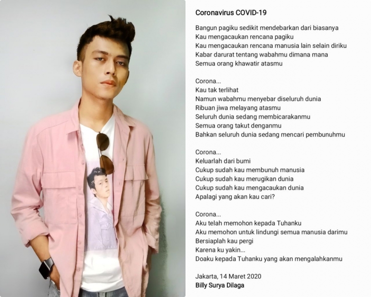Viral Begini Isi Puisi  Menyentuh Billy Surya Dilaga  Viral Begini Isi Puisi  Menyentuh Billy Surya Dilaga