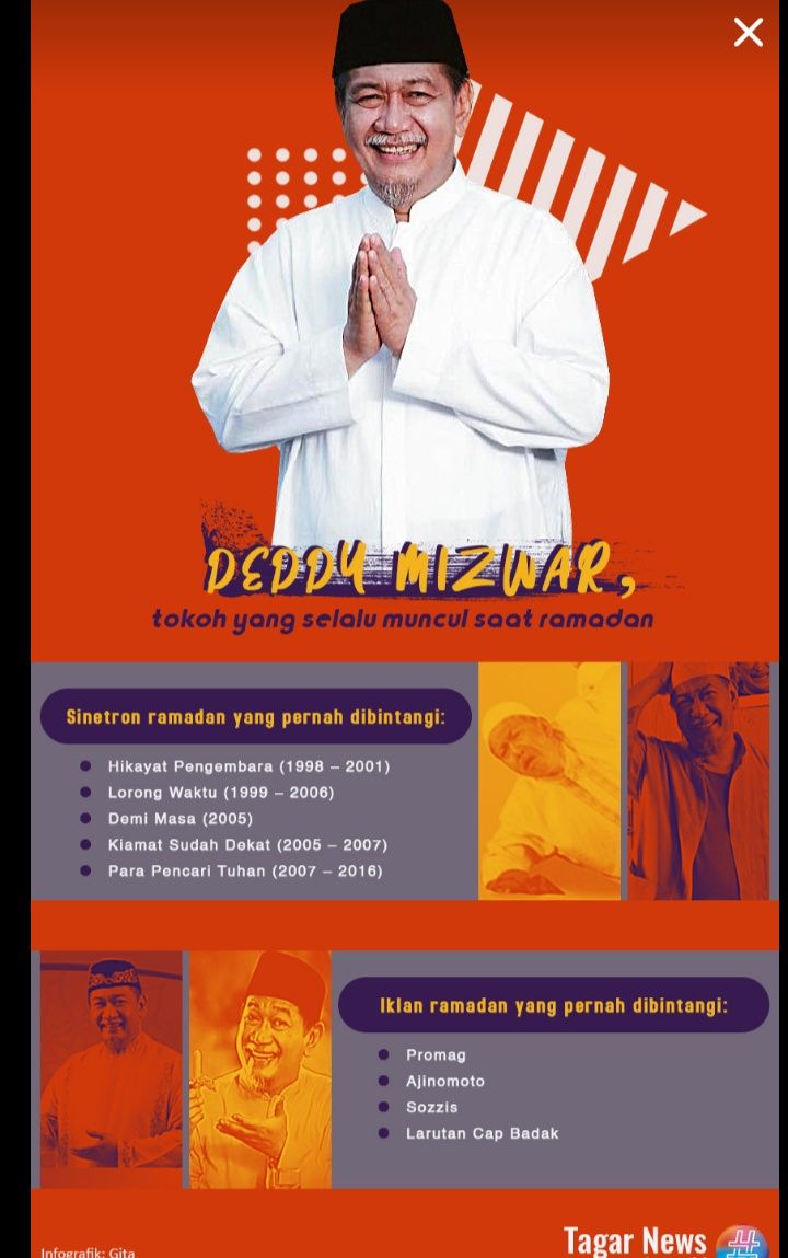 Sosok Dedy Mizwar dalam Iklan Ramadan