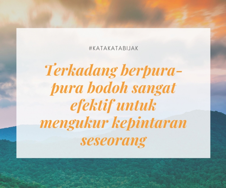 Pura-pura Bodoh untuk Mengenal Seseorang Lebih Dalam Halaman 1