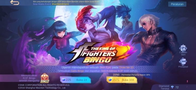 Setelah di Server Brazil dan Argentina Event KOF Mobile Legends Hadir Lagi di Server Vietnam