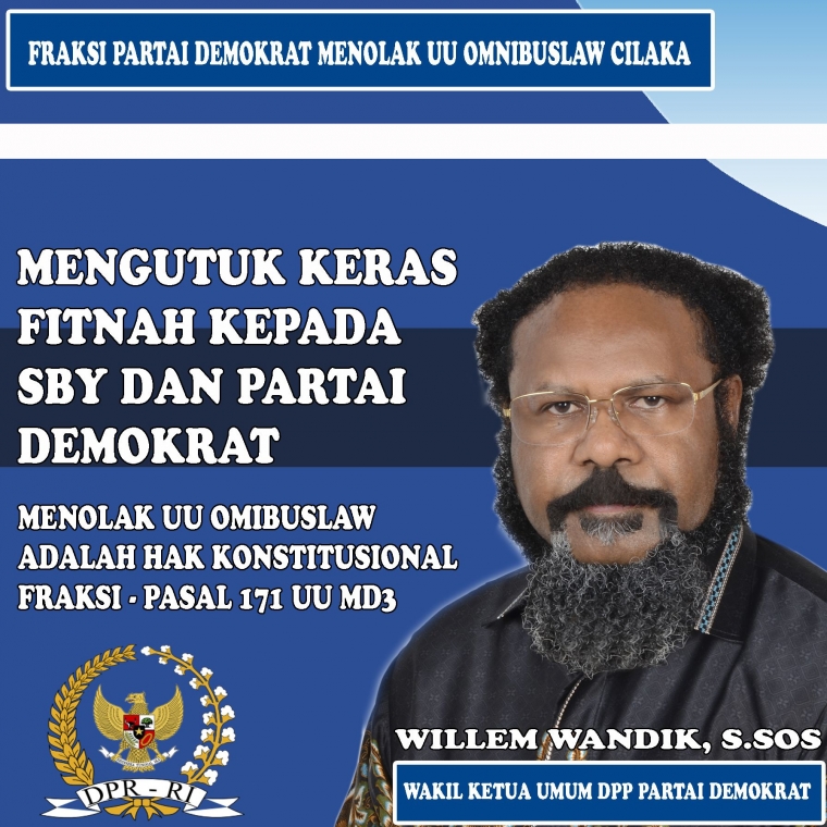 Uu Omnibus Law Cilaka Demokrat Mengutuk Keras Fitnah Kepada Sby Dan Partai Demokrat Halaman 1 Kompasiana Com