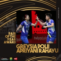 Greysia/Apriyani Berhasil Raih BWF Pair of The Year dan Melaju ke Semifinal HSBC BWF World Tour Final