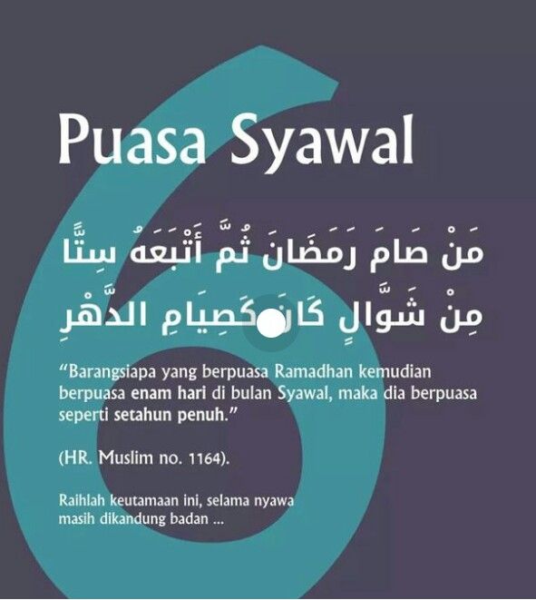 Sudahkah Puasa Enam Hari di Bulan Syawal?