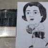 Menggambar Ibu Megawati  Soekarnoputri