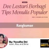 Rangkuman Webinar "Dee Lestari Berbagi Tips Menulis Populer"