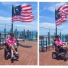 Bendera Malaysia untuk Menyambut Kemerdekaan Malaysia di Roof-Top Komtar Penang