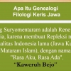Genealogi Filologi Keris Jawa*