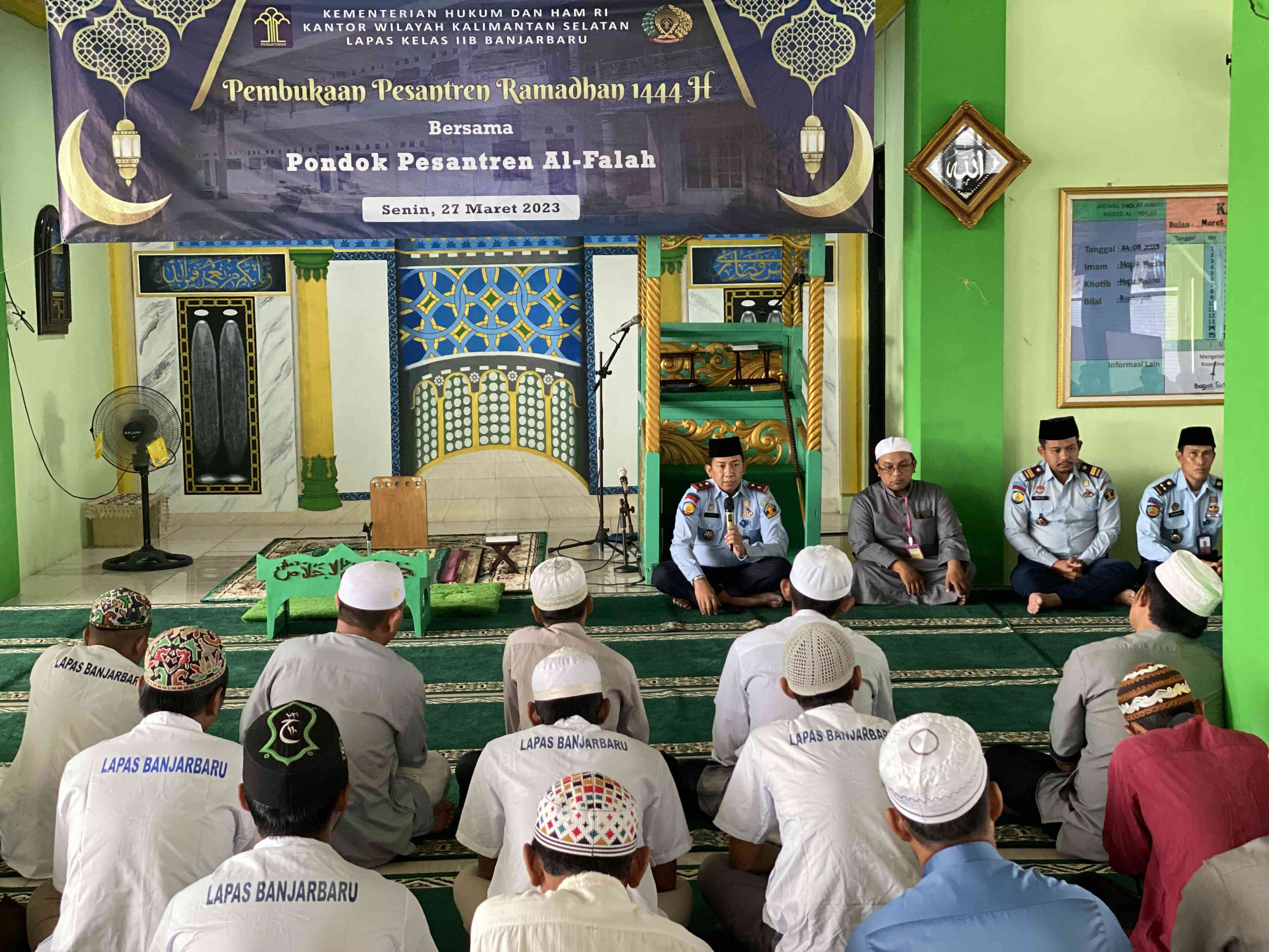 Diikuti Ratusan Warga Binaan, Lapas Banjarbaru Gelar Pembukaan Pesantren Ramadan 1444 H