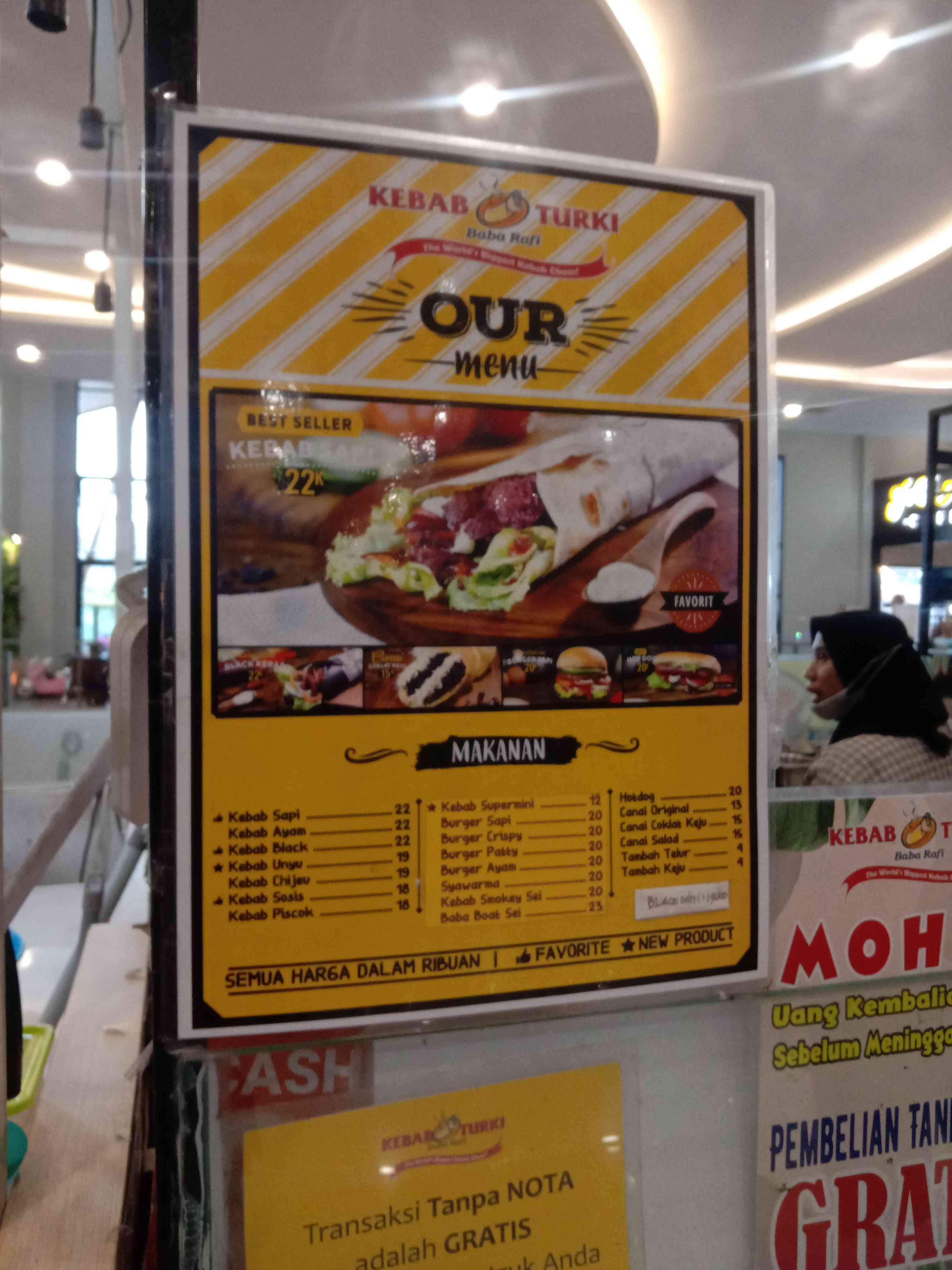 "KEBAB TURKIE Baba Rafi", di GM Plaza Lumajang