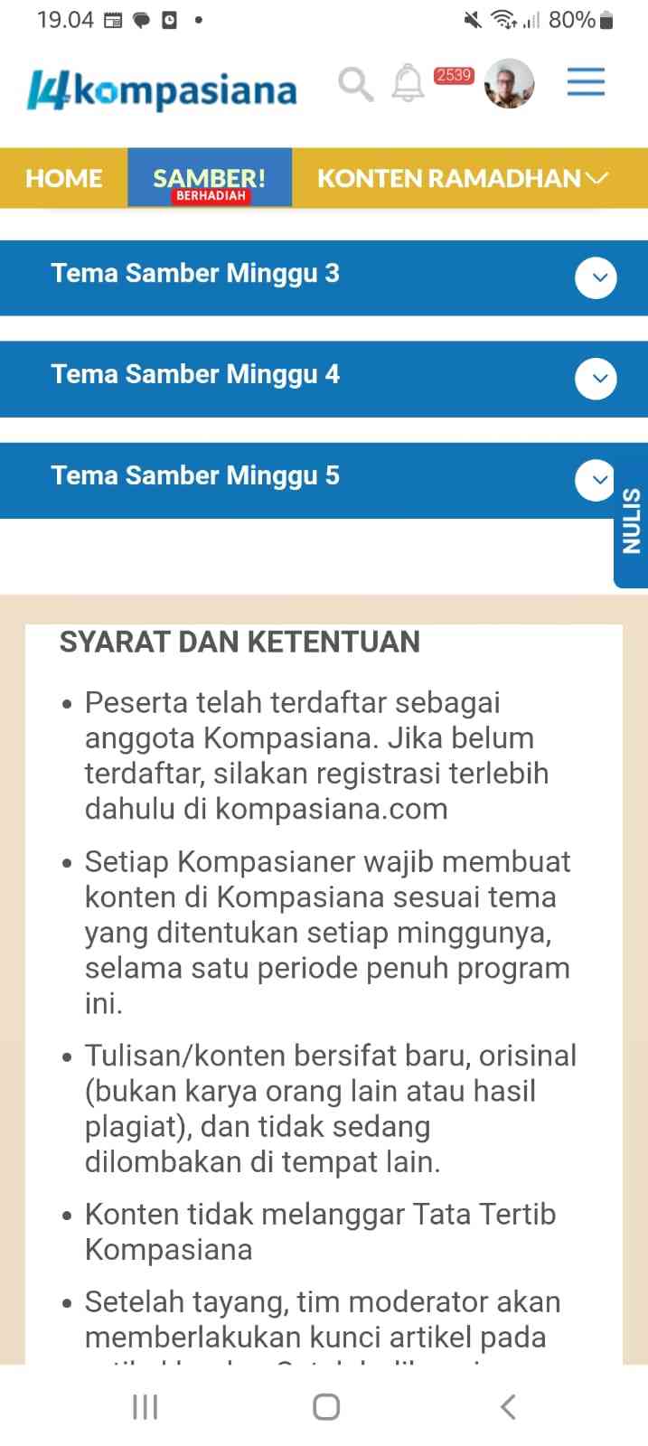 Penasaran dengan Tema Samber Minggu Ketiga?