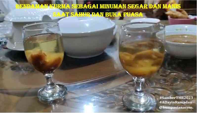 Rendaman Kurma sebagai Minuman Segar dan Manis Saat Sahur dan Buka Puasa