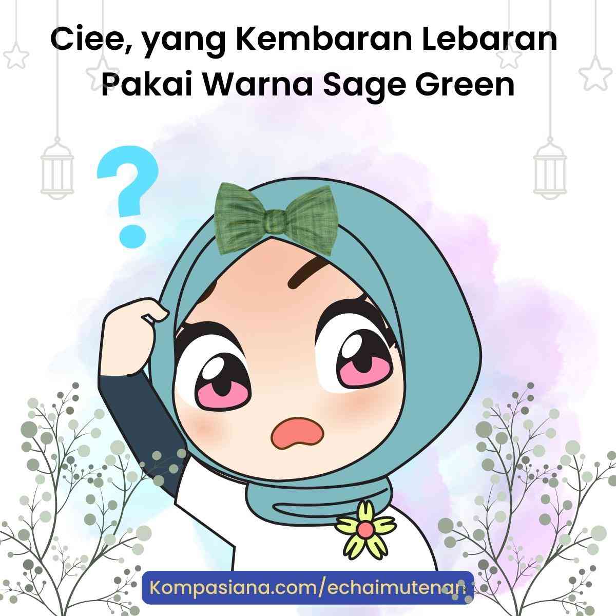 Ciee yang Kembaran Baju Lebaran Pakai Warna Sage Green