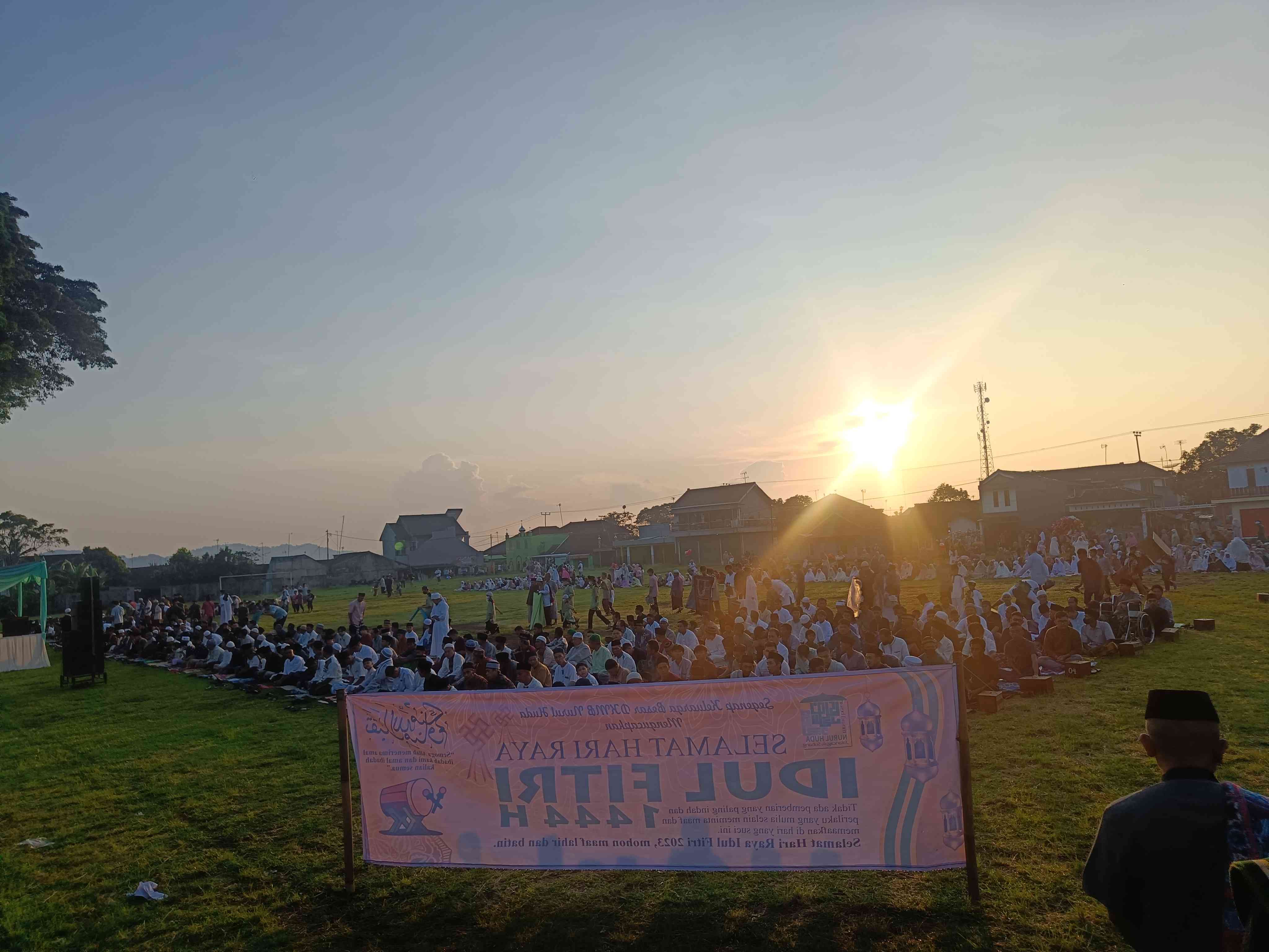 Suasana Sholat Idul Fitri 1 Syawal 1444 H di Jalancagak Subang