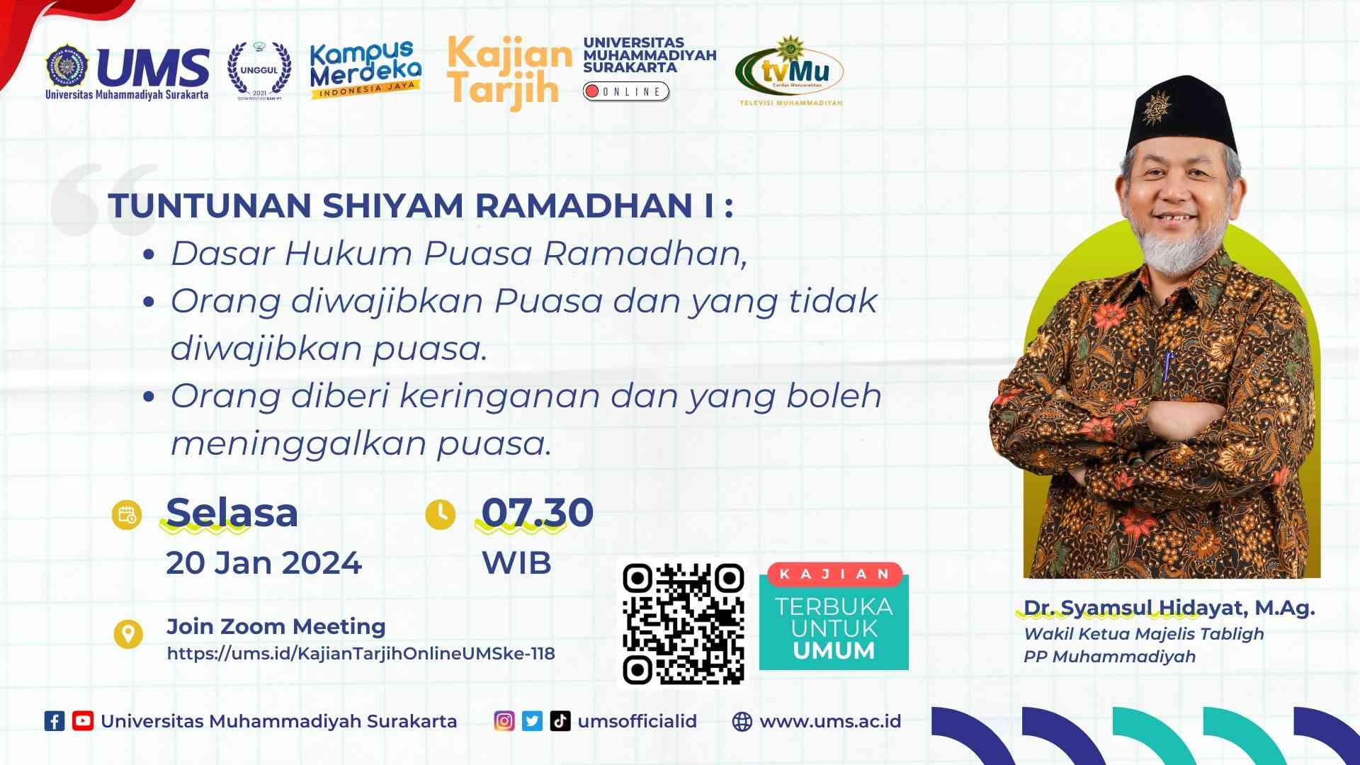 Jelang Bulan Ramadan 1445 H, Simak Tuntunan Puasa Menurut Putusan Tarjih Muhammadiyah