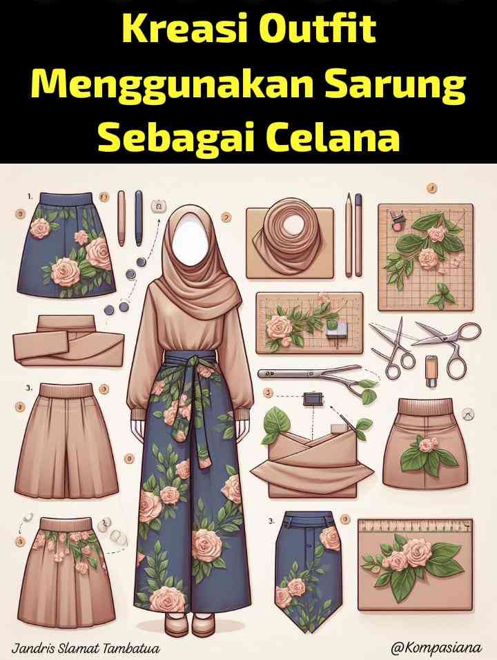 Memadukan Tradisi dengan Gaya Modern: Kreasi Outfit Menggunakan Sarung Sebagai Celana