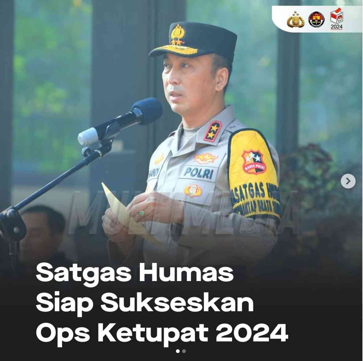 Apel Kesiapan Satgas Divisi Humas Polri, Menyukseskan Operasi Ketupat 2024